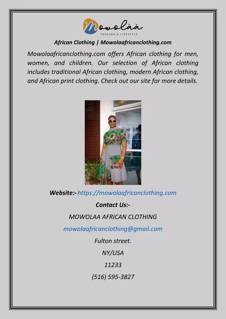african clothing mowolaafricanclothing com