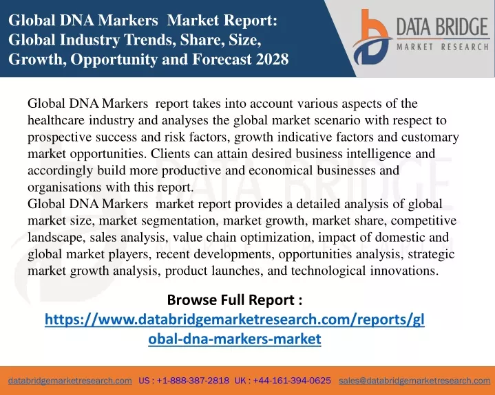 global dna markers market report global industry