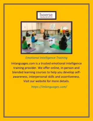 emotional intelligence training