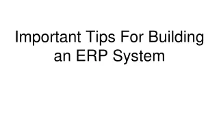 important tips for building an erp system