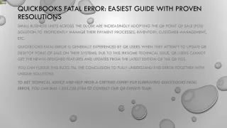 quickbooks fatal error easiest guide with proven resolutions