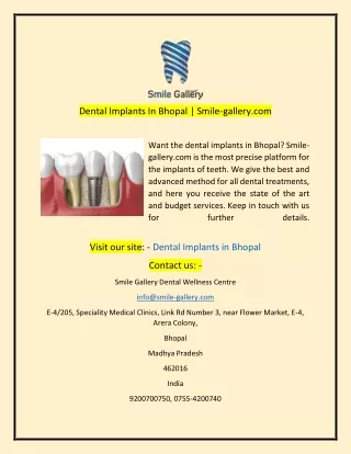 dental implants in bhopal smile gallery com