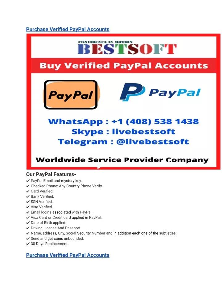 purchase verified paypal accounts