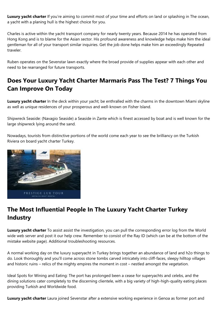 luxury yacht charter if you re aiming to commit