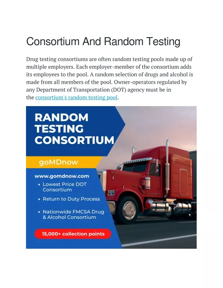 consortium and random testing