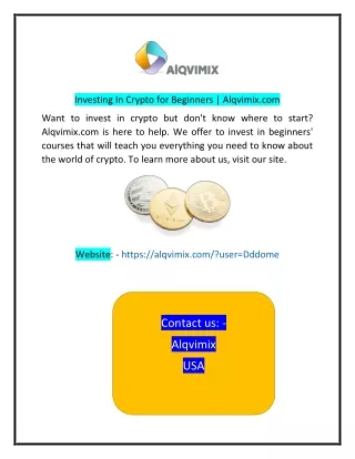 investing in crypto for beginners alqvimix com