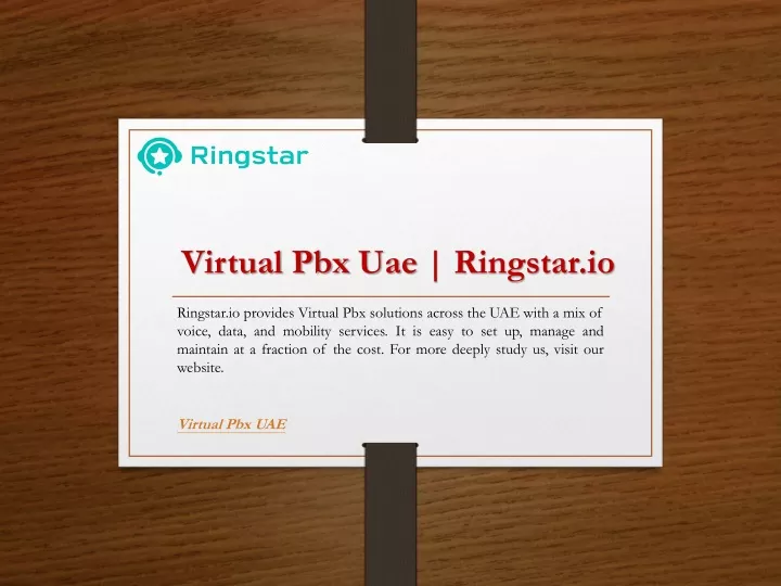 virtual pbx uae ringstar io