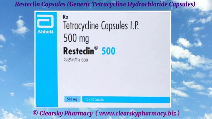 resteclin capsules generic tetracycline