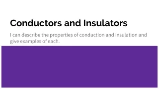 conductors and insulators