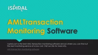 AMLTransaction Monitoring Software| I-spiral.com