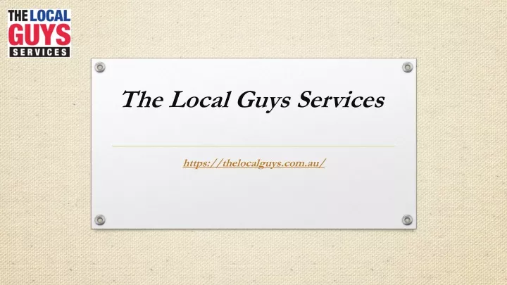 the local guys services