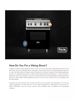 Most Worthwhile Viking Appliance Stove Repair to Avail