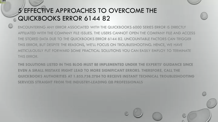 5 effective approaches to overcome the quickbooks error 6144 82