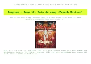 (EBOOK Requiem - Tome 10 Bain de sang (French Edition) Book PDF EPUB