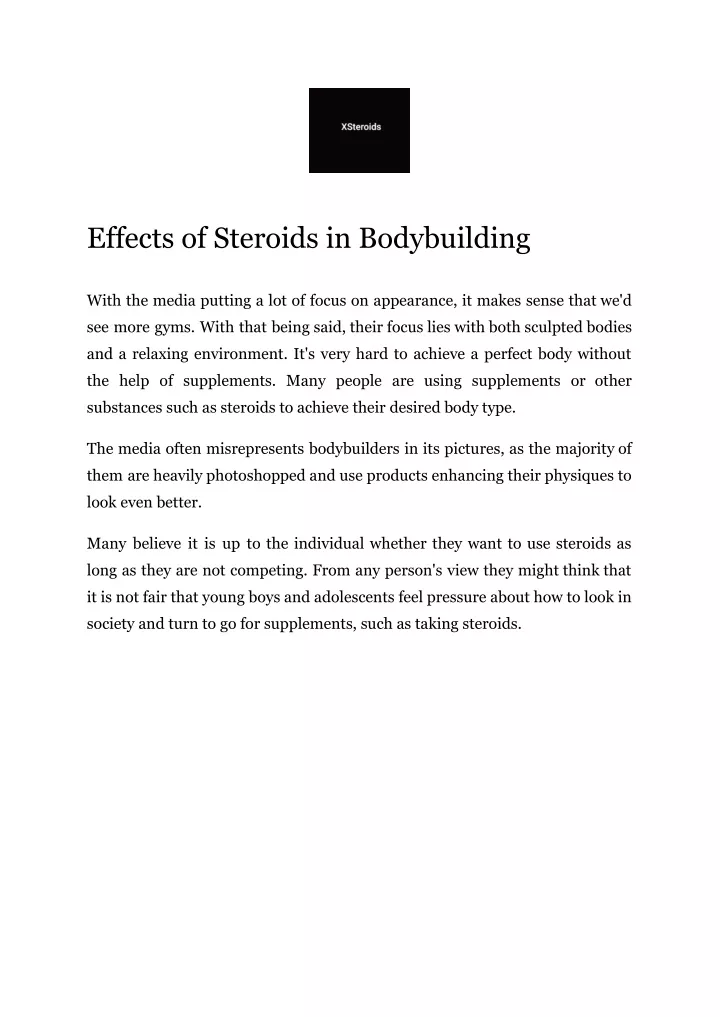 effects of steroids in bodybuilding