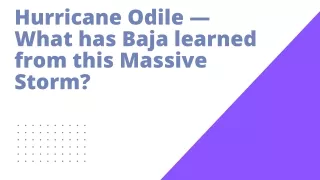 hurricane odile what has baja learned from this