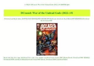 (P.D.F. FILE) DCeased War of the Undead Gods (2022-) #1 EBOOK #pdf