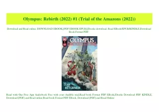 (READ)^ Olympus Rebirth (2022) #1 (Trial of the Amazons (2022)) [EBOOK EPUB KIDLE]
