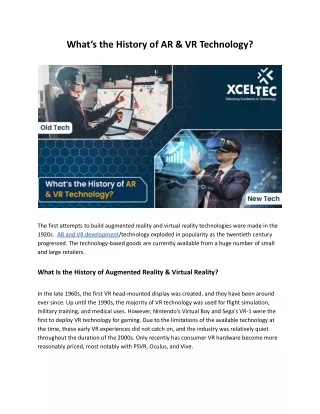 what s the history of ar vr technology