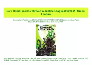 (READ-PDF!) Dark Crisis Worlds Without A Justice League (2022) #1 Green Lantern 'Full_Pages'