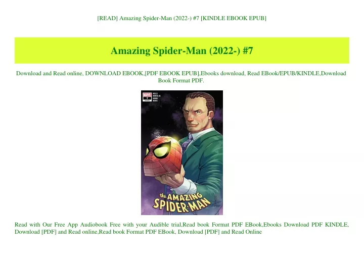 read amazing spider man 2022 7 kindle ebook epub