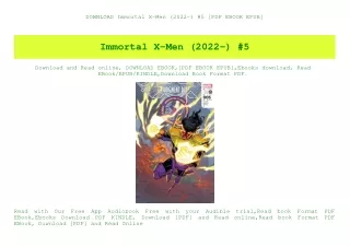 DOWNLOAD Immortal X-Men (2022-) #5 [PDF EBOOK EPUB]