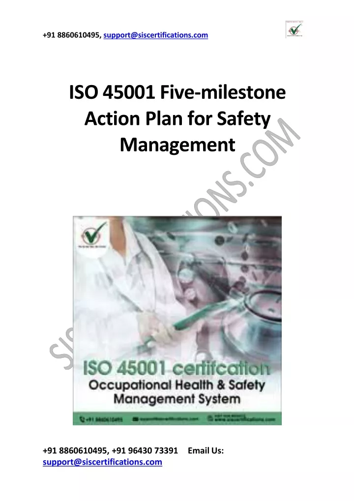 iso 45001 five milestone action plan for safety management