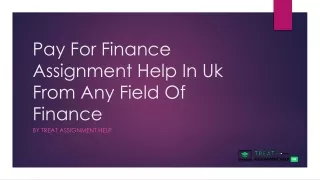 Pay For Finance Assignment Help In Uk From