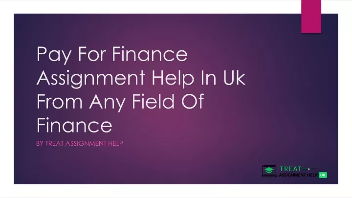 pay for finance assignment help in uk from any field of finance