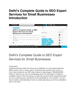 delhi s complete guide to seo expert services