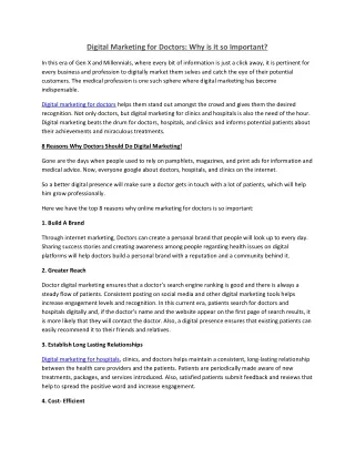 Digital Marketing for Doctors PDF