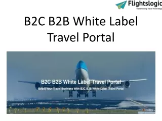 b2c b2b white label travel portal