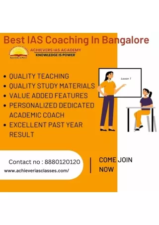 Best IAS Coaching Institute  In Bangalore Achievers IAS Academy