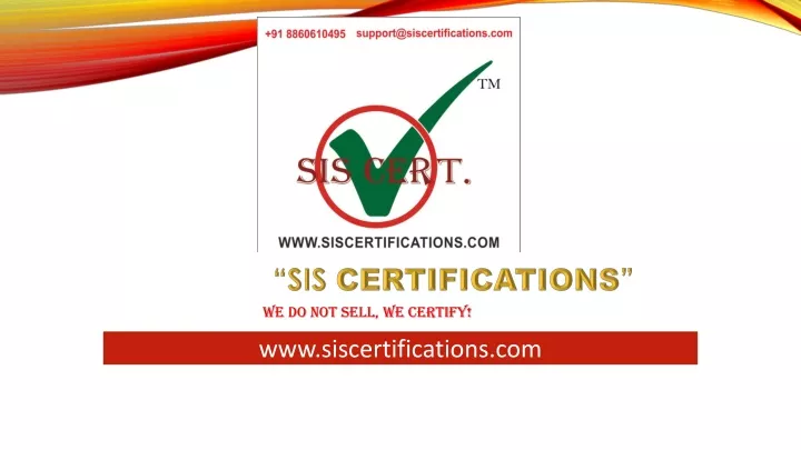 sis certifications