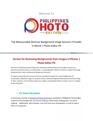 Top Measureable Remove Background Image Service's  Provider In World  Photo Editor Ph (1)