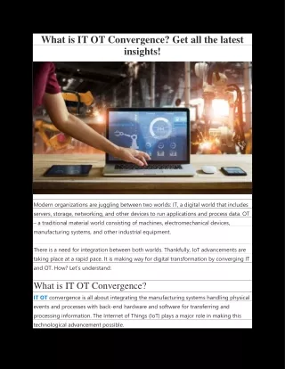what is it ot convergence get all the latest