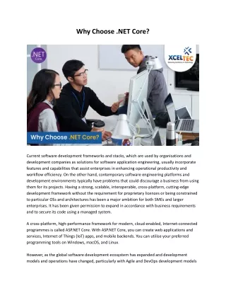 why choose net core
