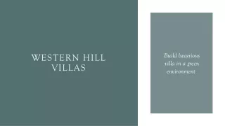 western hill villas