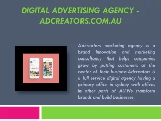 Digital Advertising Agency - adcreators.com.au
