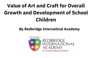value of art and craft for overall growth