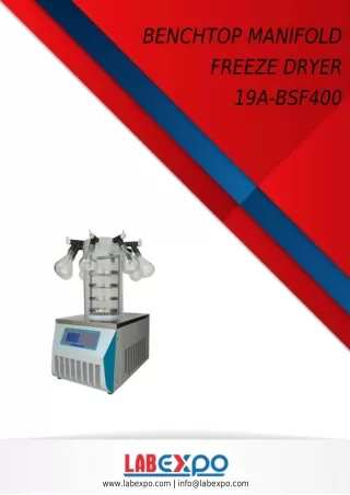 benchtop manifold freeze dryer 19a bsf400