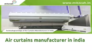 All types of air curtains manufacturers in India – Mitzvah