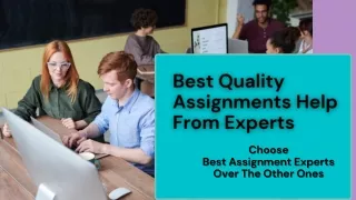 Best Quality Assignments Help From Experts - My Assignments Help