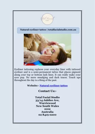 Natural eyeliner tattoo | totalfacialstudio.com.au