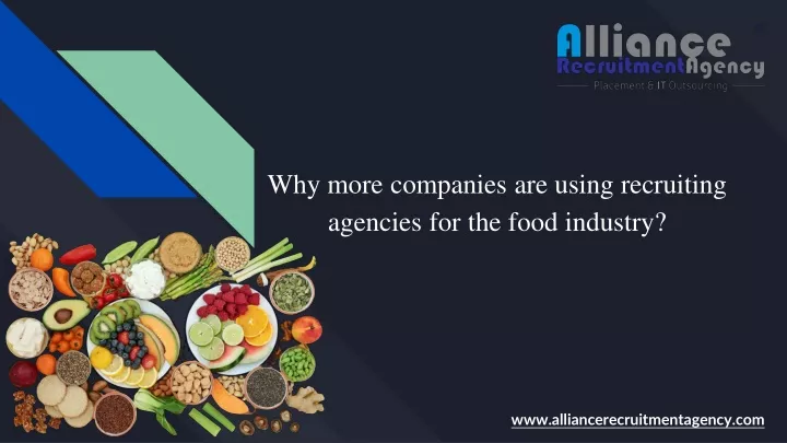 why more companies are using recruiting agencies for the food industry