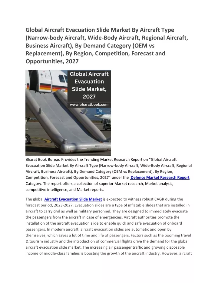 global aircraft evacuation slide market