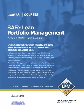 SAFe® Lean Portfolio Management