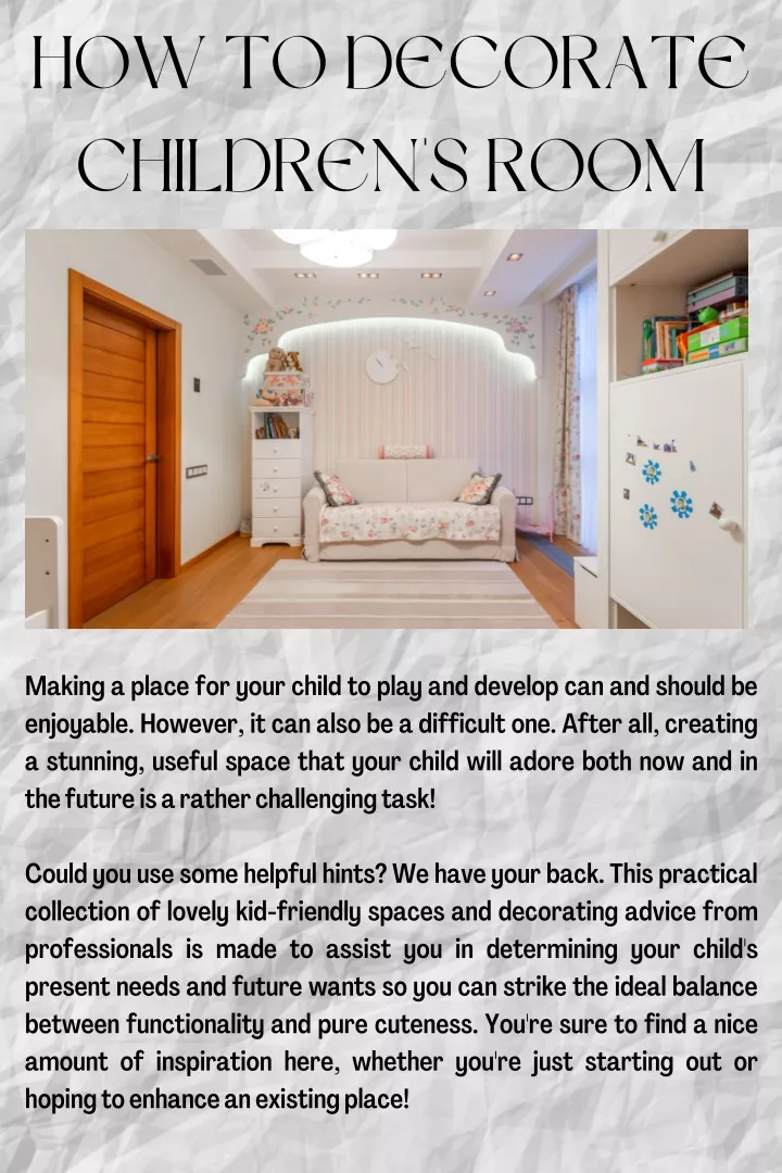 How To Decorate Children S Room