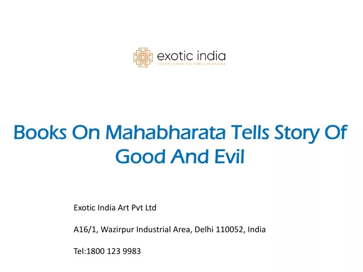 books on mahabharata tells story of good and evil