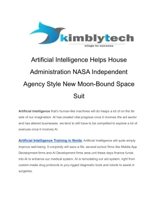Artificial Intelligence Helps House Administration NASA Independent Agency Style New Moon-Bound Space Suit